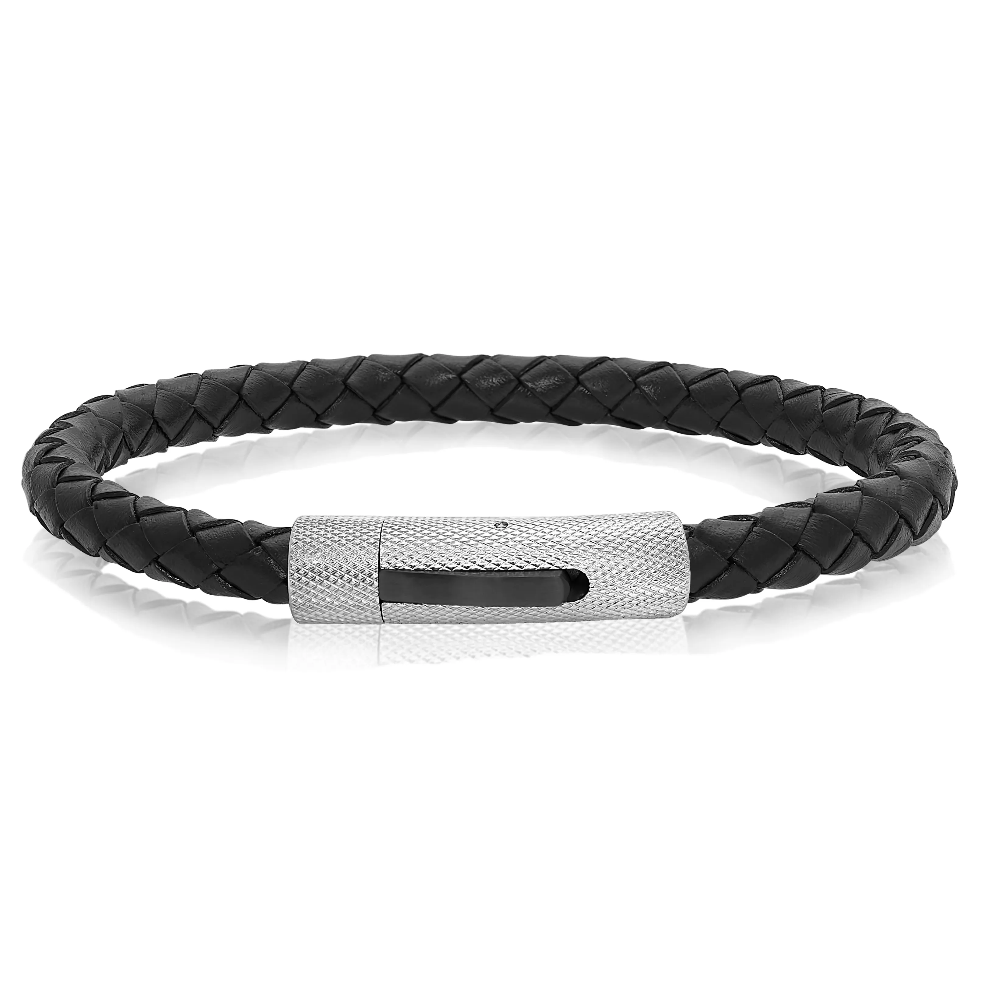 Knurled Leather Bracelet