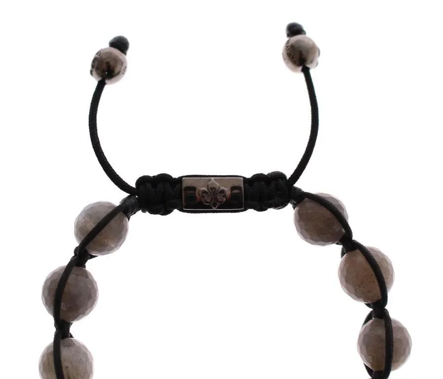 Labrodite CZ Crystal 925 Silver Bracelet