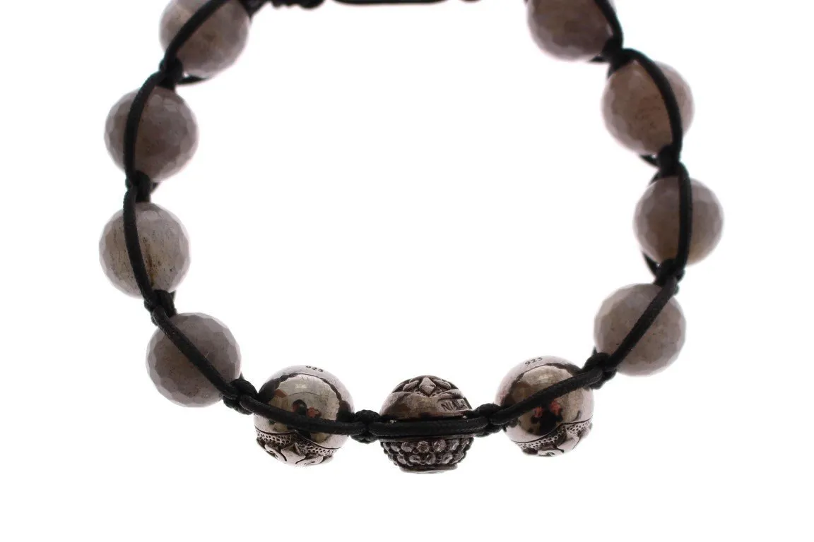 Labrodite CZ Crystal 925 Silver Bracelet