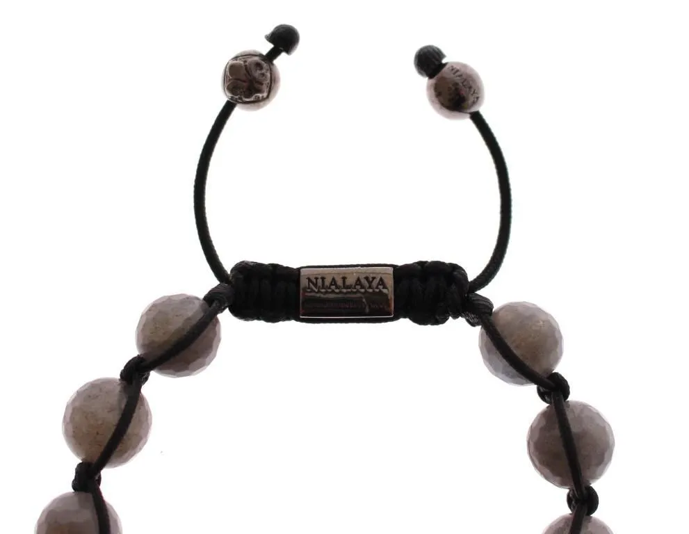 Labrodite CZ Crystal 925 Silver Bracelet