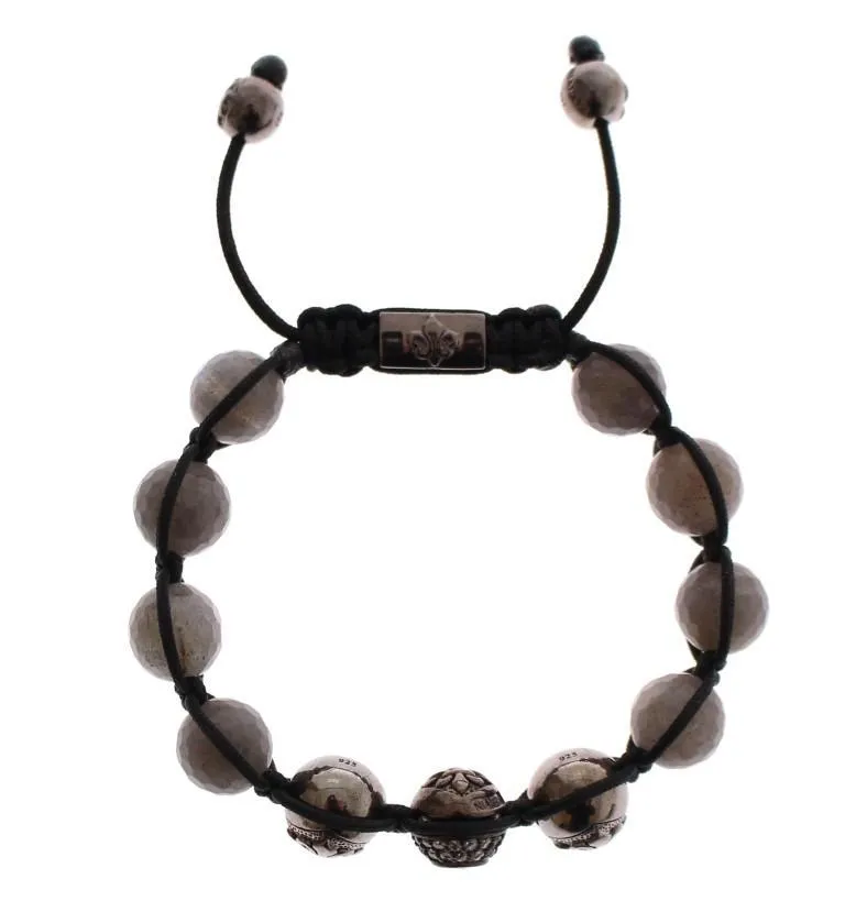 Labrodite CZ Crystal 925 Silver Bracelet