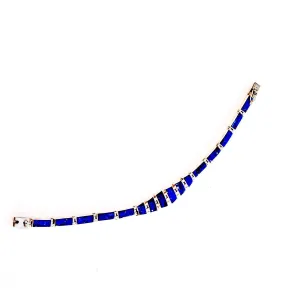 Lapis Lazuli Zahra Bracelet | Artisan Design | Crafted in the Chilean Andes