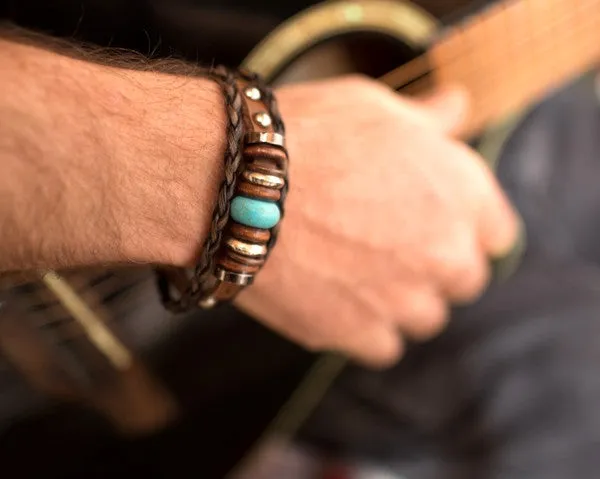 leather bracelet - Ibiza Boho Style