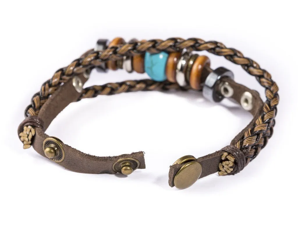 leather bracelet - Ibiza Boho Style
