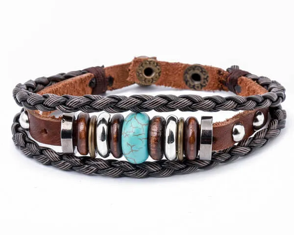 leather bracelet - Ibiza Boho Style