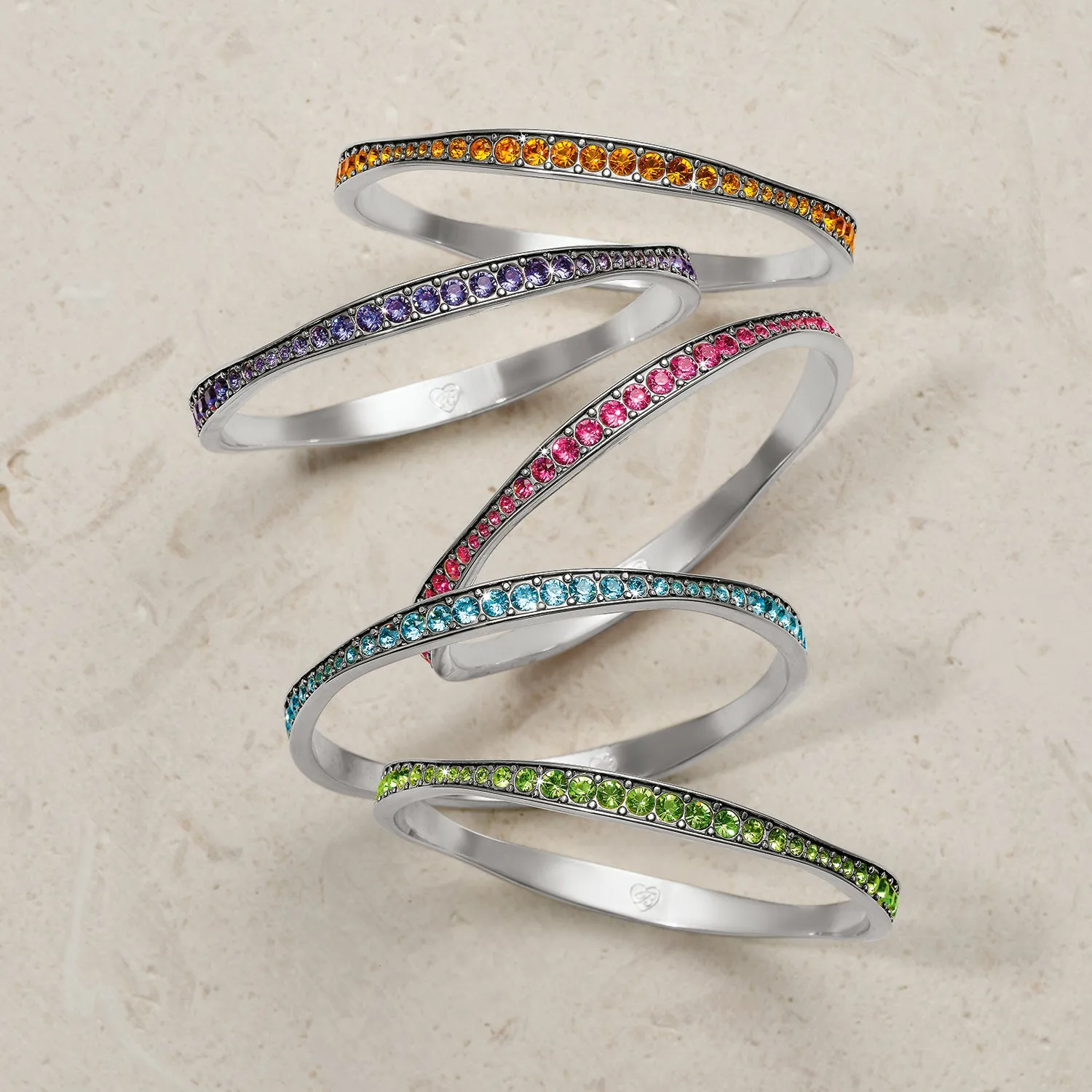 Light Hearted Crystal Bangle - JF012A