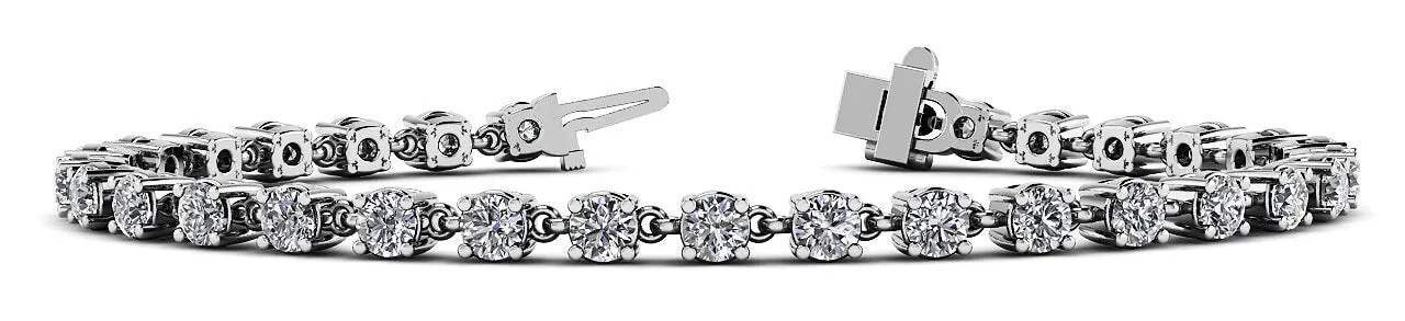 Linked Lab-Grown Diamond Tennis Bracelet with 3.57 ct.(finished) 3mm