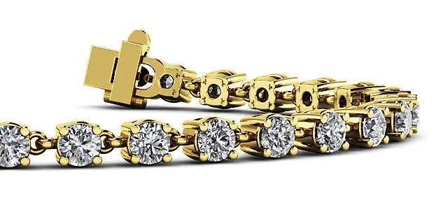 Linked Lab-Grown Diamond Tennis Bracelet with 3.57 ct.(finished) 3mm