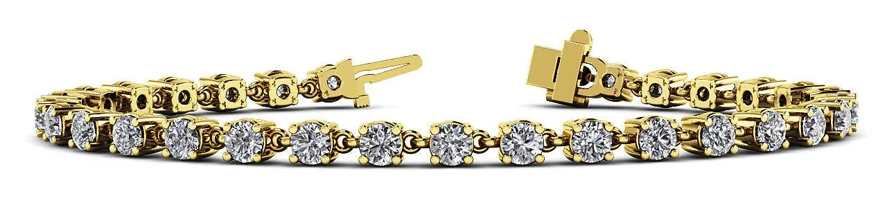 Linked Lab-Grown Diamond Tennis Bracelet with 3.57 ct.(finished) 3mm