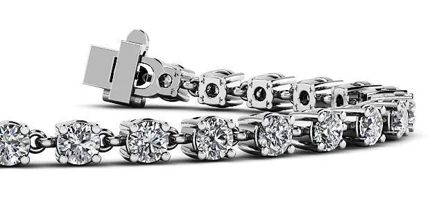 Linked Lab-Grown Diamond Tennis Bracelet with 3.57 ct.(finished) 3mm