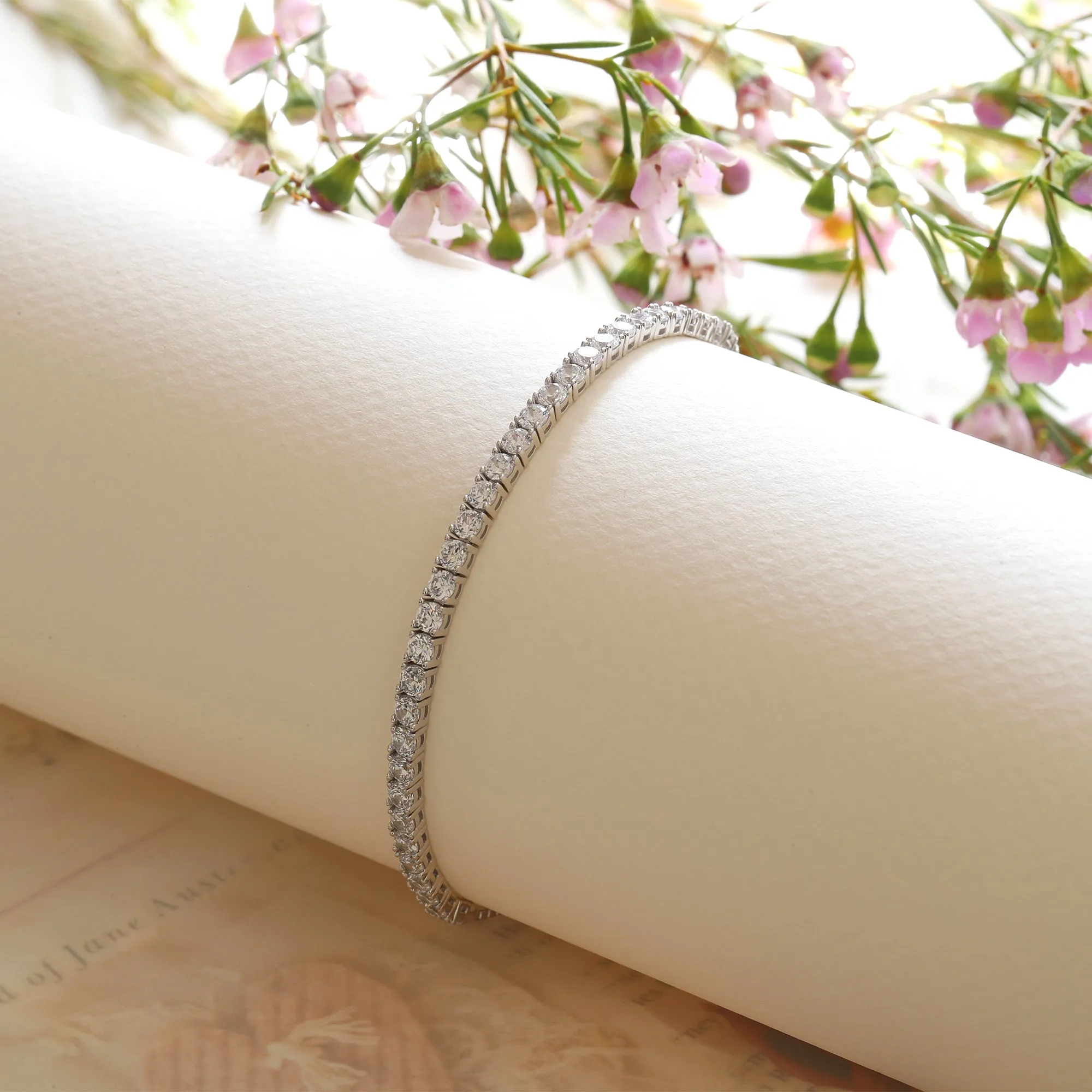 Linked Together #staychic 2mm Moissanite Stone Tennis Bracelet
