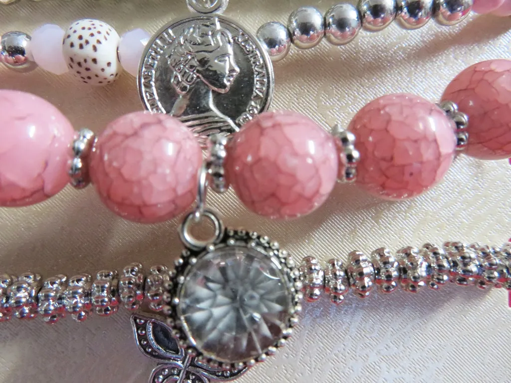 Lovely Pearl Queen head Bracelet