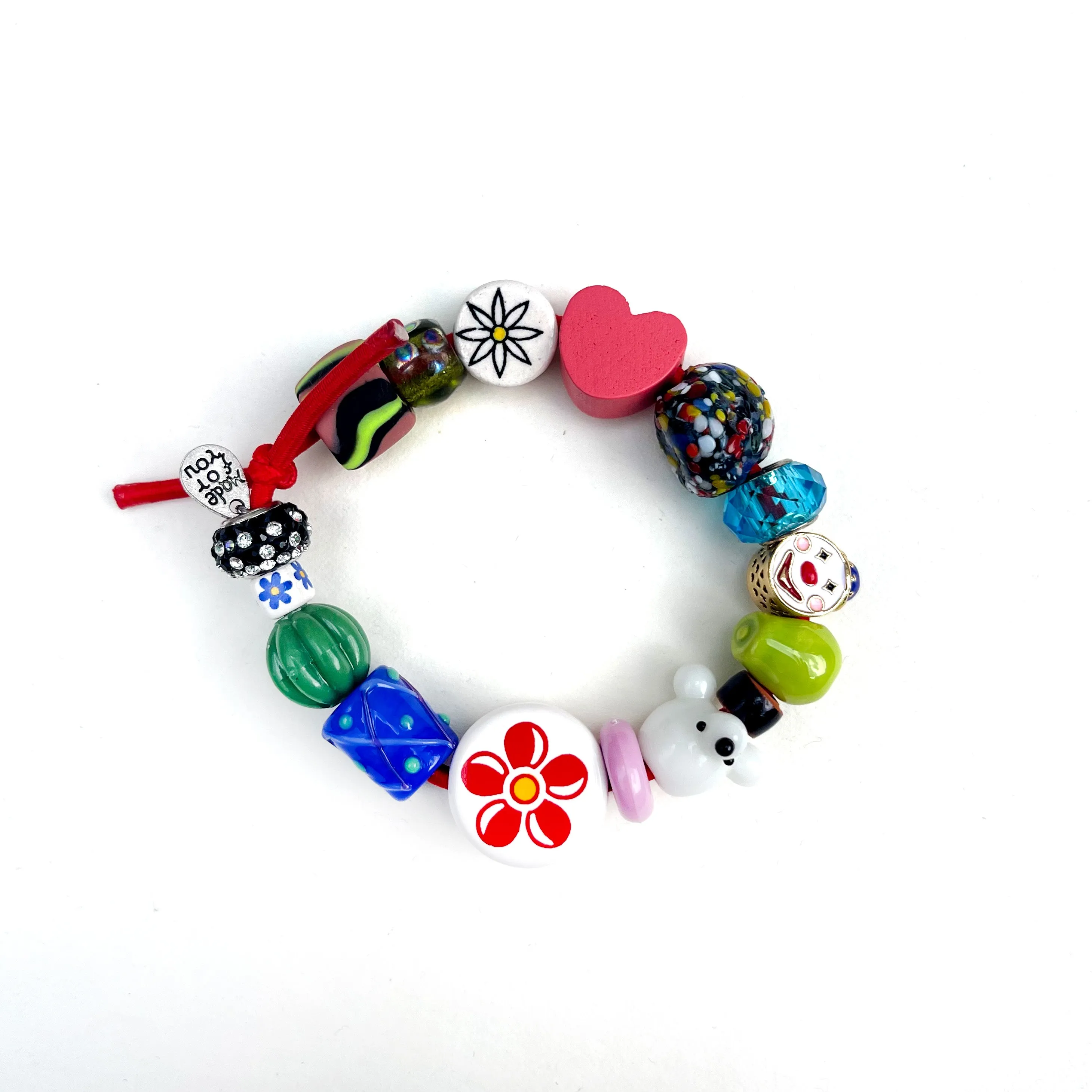 Lucky Trinkets Bracelet LARGE | Red Daisy