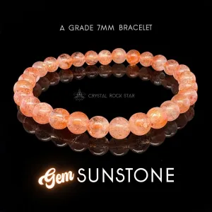 Luminous Arusha Sunstone Bracelet 7mm