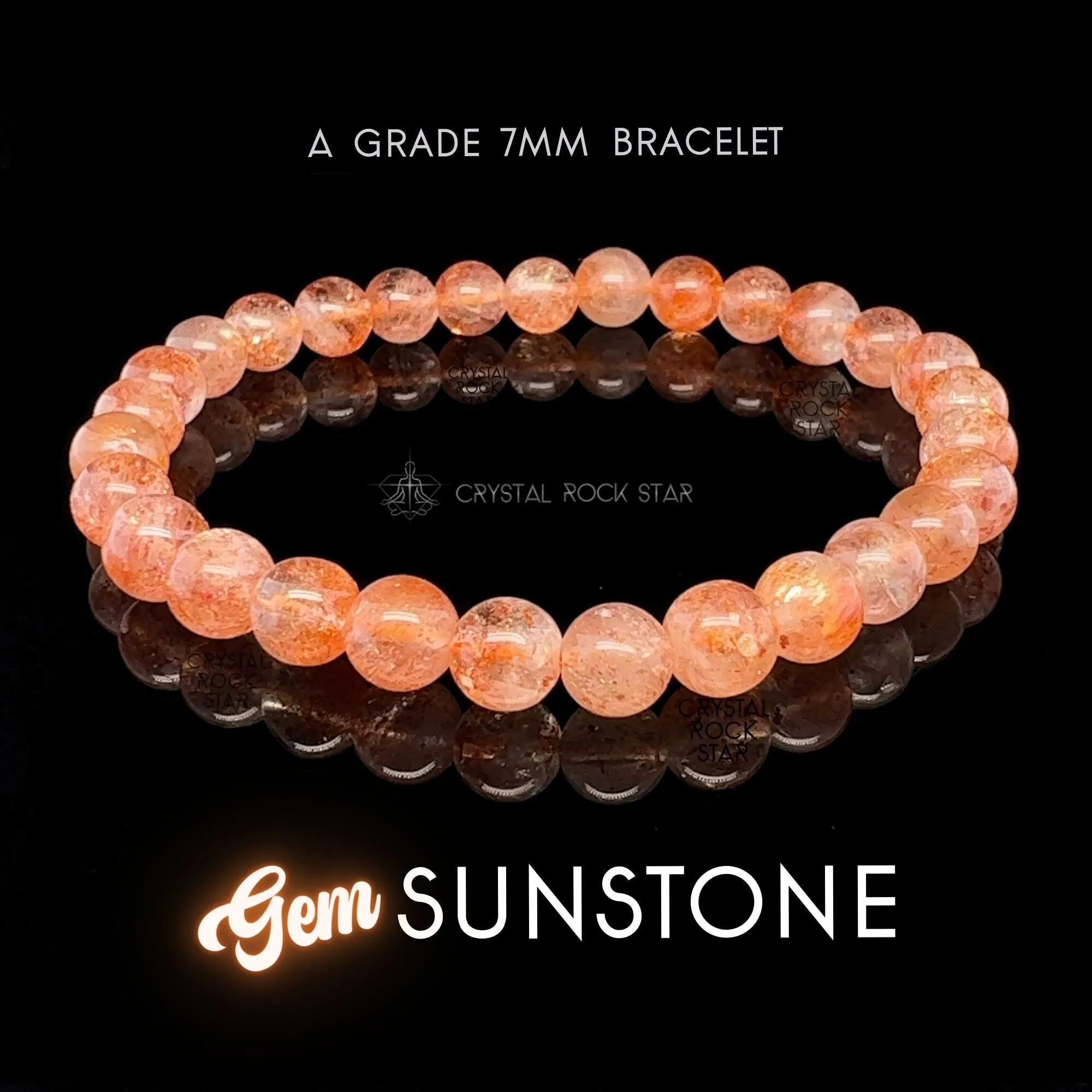 Luminous Arusha Sunstone Bracelet 7mm