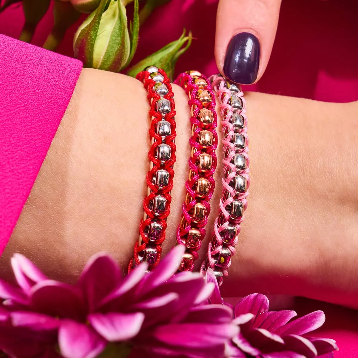 Magenta x Rose Gold | Catena Links Bracelet