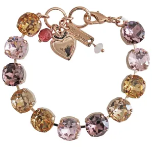 Mariana "Flamingo" Rose Gold Plated Lovable Round Crystal Bracelet, 4474R 319rg