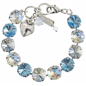 Mariana "Italian Ice" Rhodium Plated Lovable Round Rivoli Cut Crystal Bracelet, 4474R 141ro