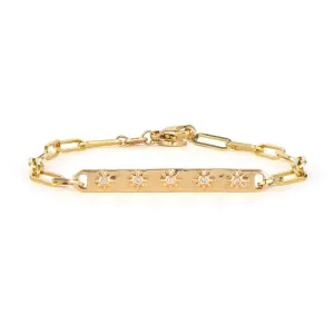 Medium Evil Eye Double-Sided Bar Bracelet
