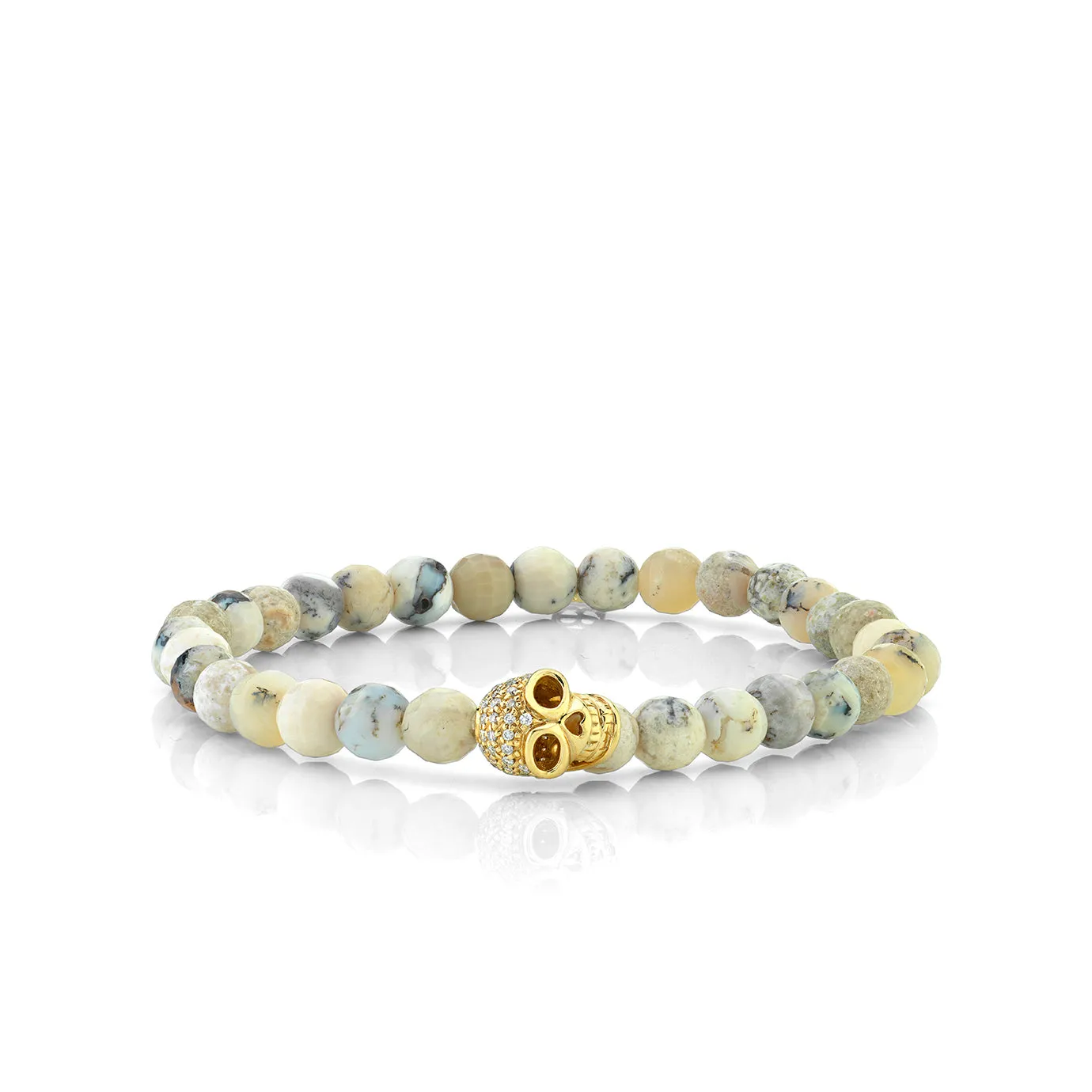 Men's Collection Diamond Skull on African Opal