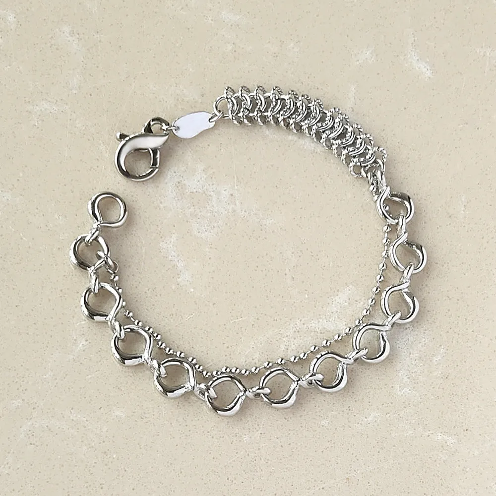 Metal Wind Venom Splicing Bracelet Simple Personality Design Men\'s And Women\'s Same Bracelet