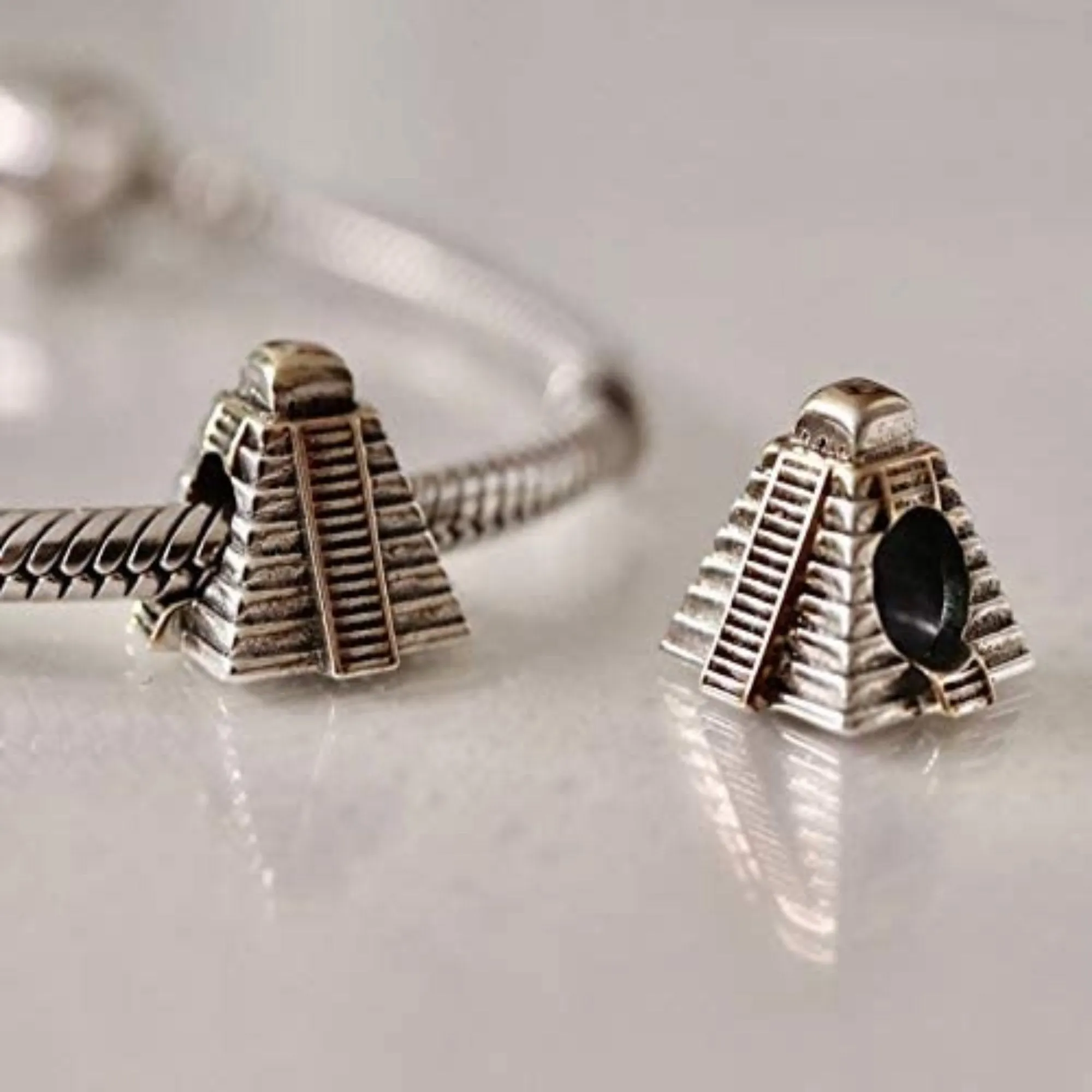 Mexico Mayan Pyramid Bead Charm