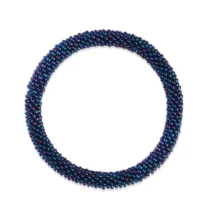 Midnight Pearl | Himalayan Glass Bead Bracelet