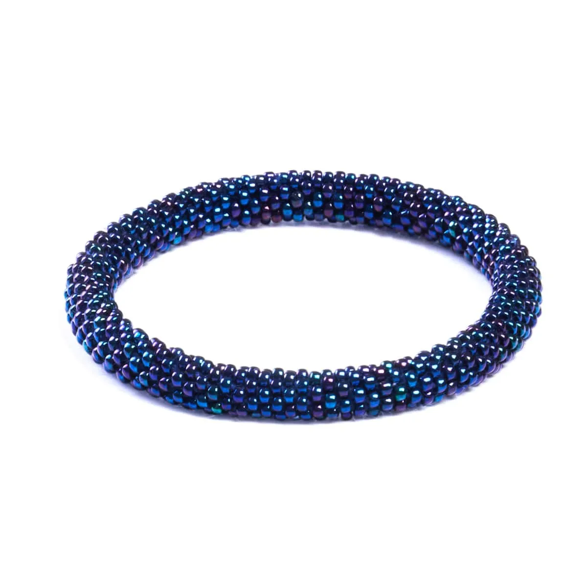 Midnight Pearl | Himalayan Glass Bead Bracelet