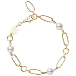 Mikimoto 18K Yellow Gold Akoya Pearl Station Bracelet