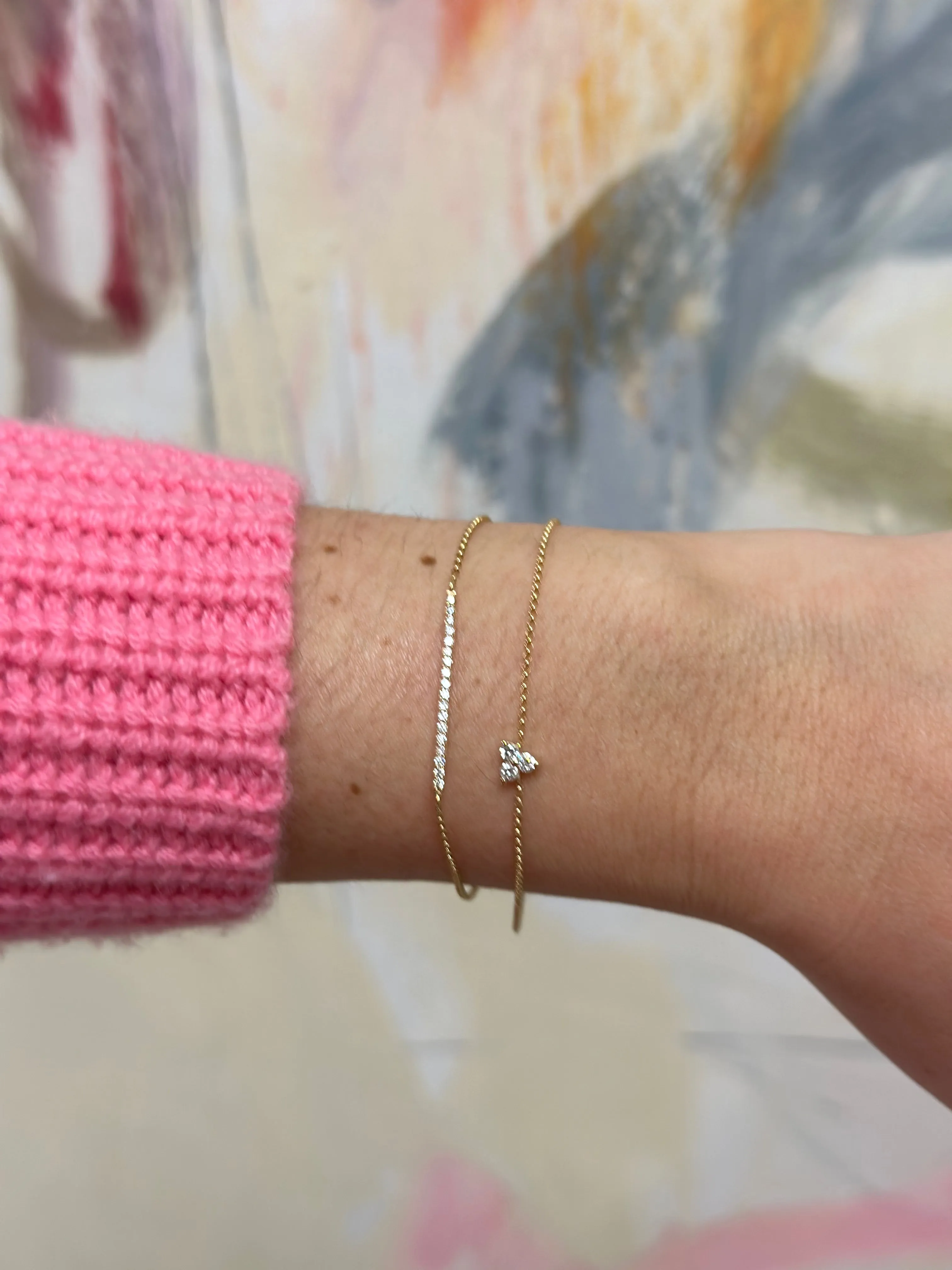 Mini Diamond Bar Bracelet