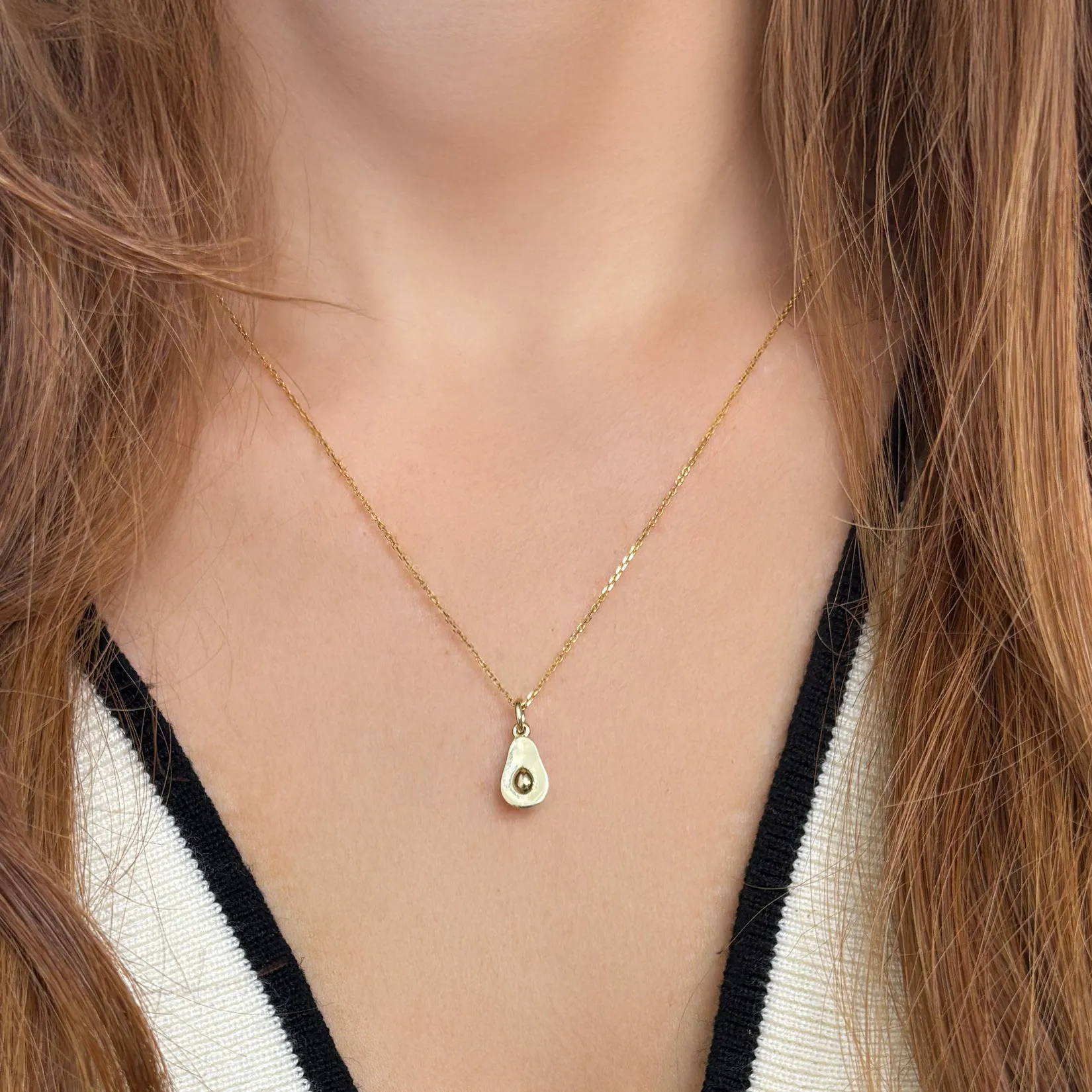 Mini Gold Avocado Charm