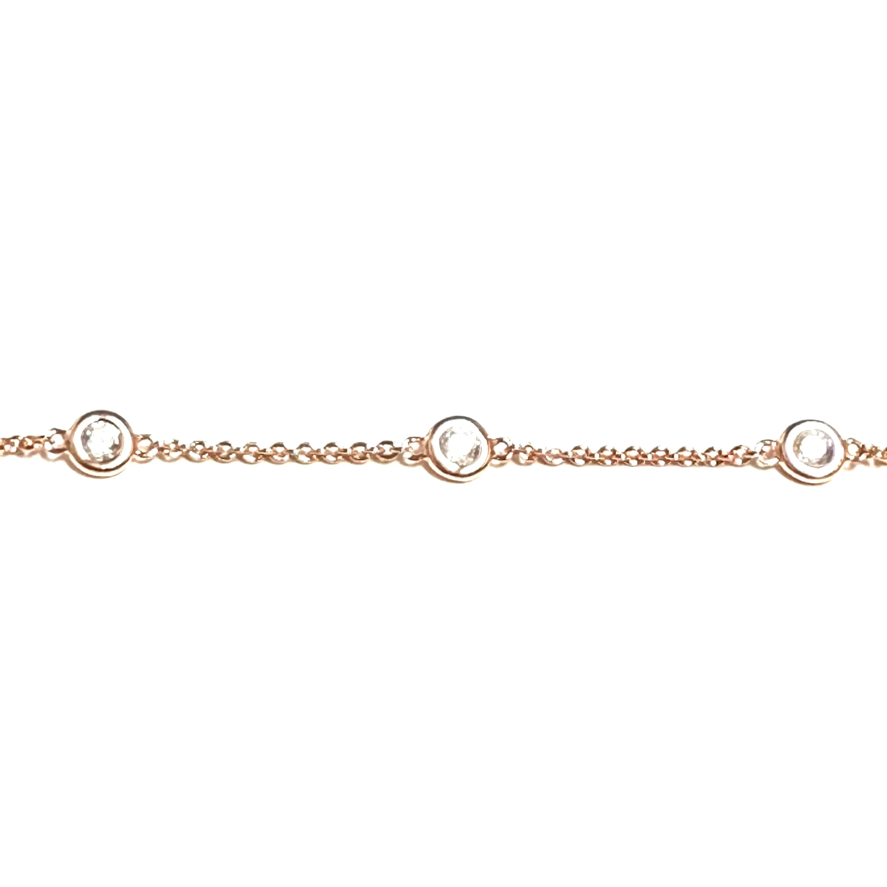 Miss Mimi Sterling Silver/14K Yellow or Rose Gold Vermeil Station Bracelet
