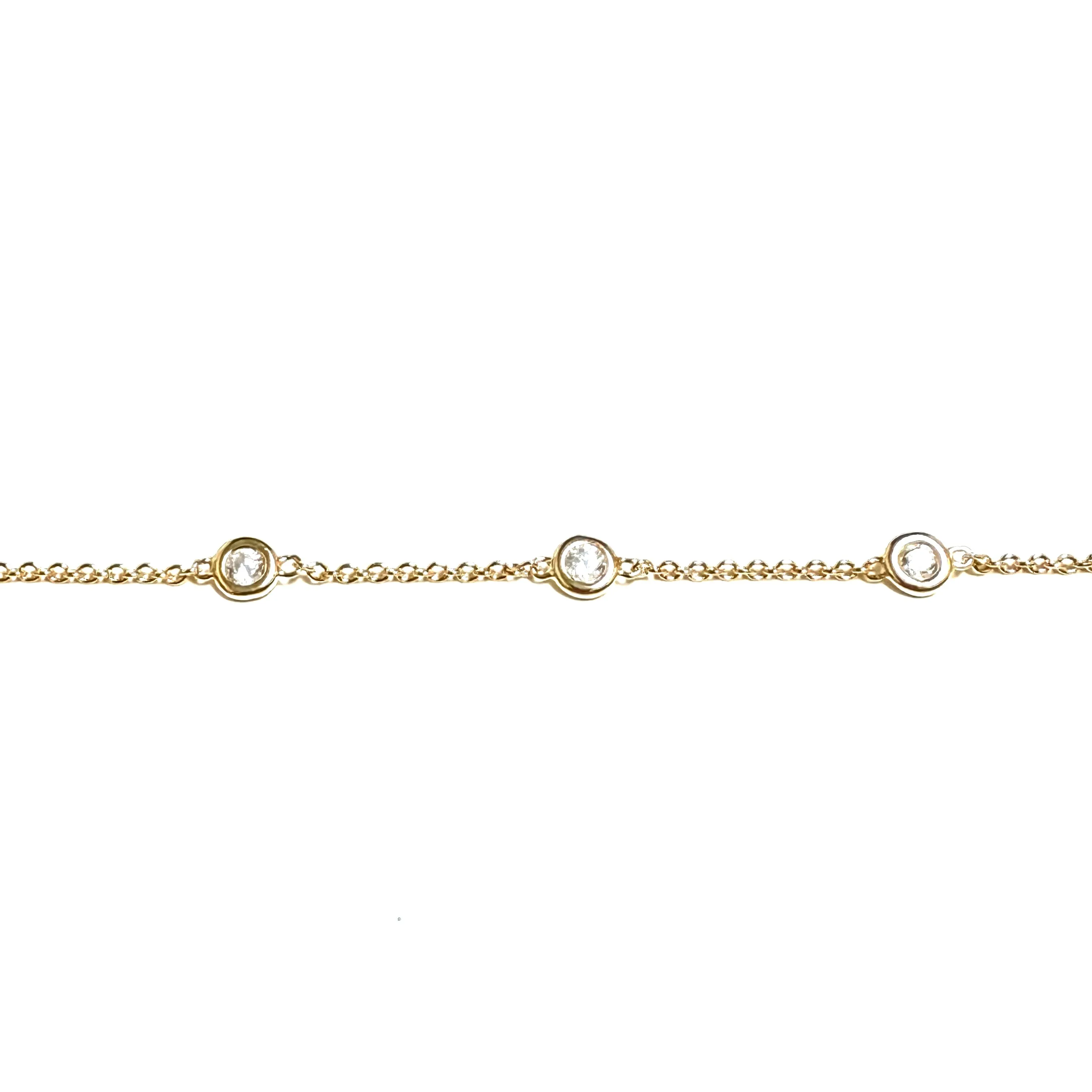 Miss Mimi Sterling Silver/14K Yellow or Rose Gold Vermeil Station Bracelet
