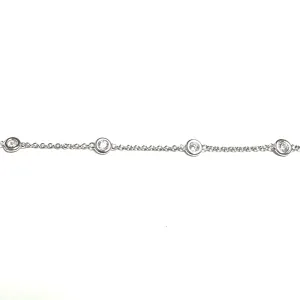 Miss Mimi Sterling Silver/14K Yellow or Rose Gold Vermeil Station Bracelet