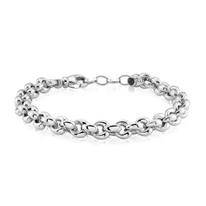 Miss Mimi Sterling Silver/18K Yellow or Rose Gold Heart Link Shape Bracelet