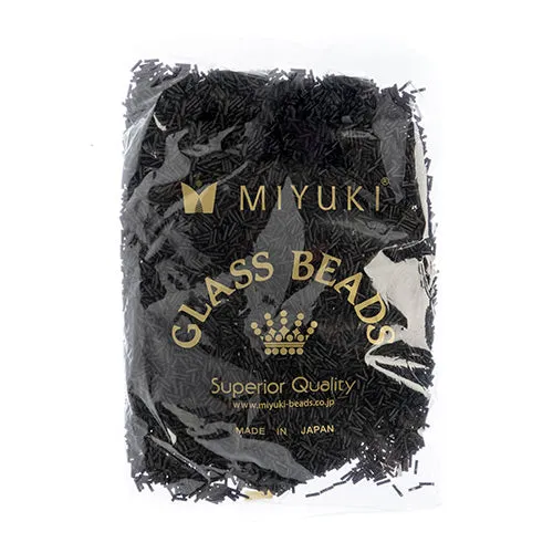 Miyuki Slender Bugle 1.3x6mm Black Matte