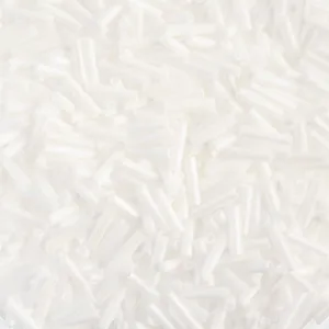 Miyuki Slender Bugle 1.3x6mm White AB Matte Opaque