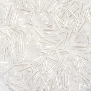 Miyuki Slender Bugle 1.3x6mm White Pearl Opaque Luster
