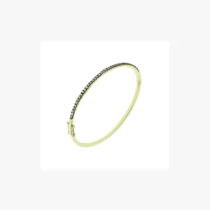 Modern and Chick Sapphire Fine Jewelry Yellow Gold Bangle Bracelet