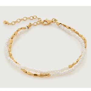 Monica Vinader Mini Nugget Pearl Beaded Bracelet