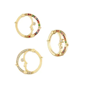 Moon Face Lock Pendants