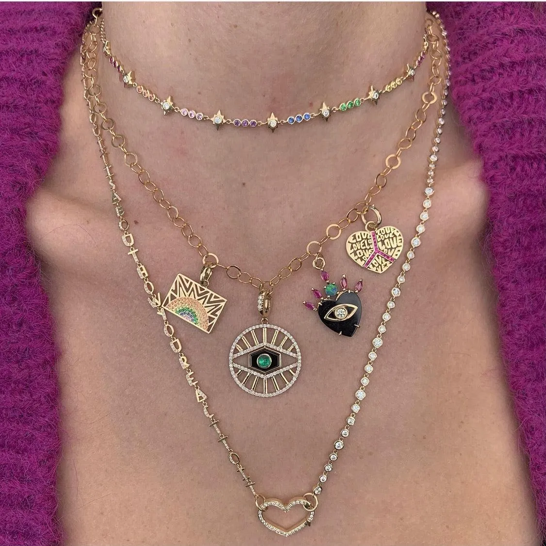 Motif Closure Locks Nacklace or Bracelet