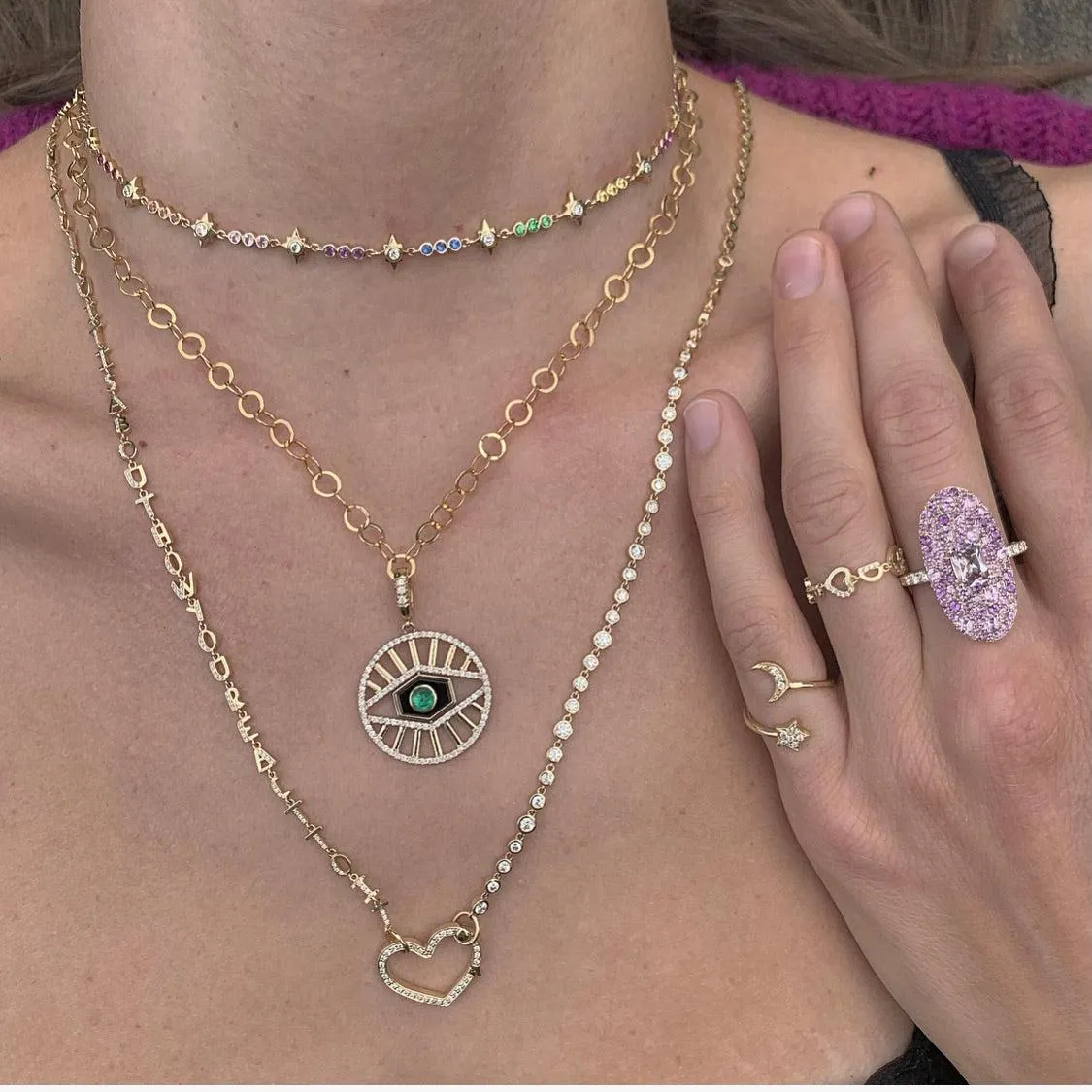 Motif Closure Locks Nacklace or Bracelet