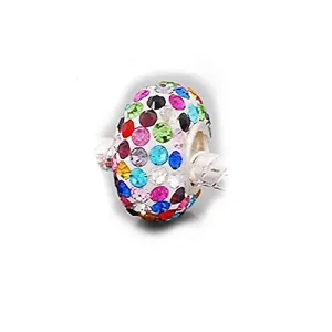 Multi color Swarvoski Crystal european Charm Bead
