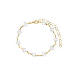 Multi Pearl Beaded Chain Bracelet