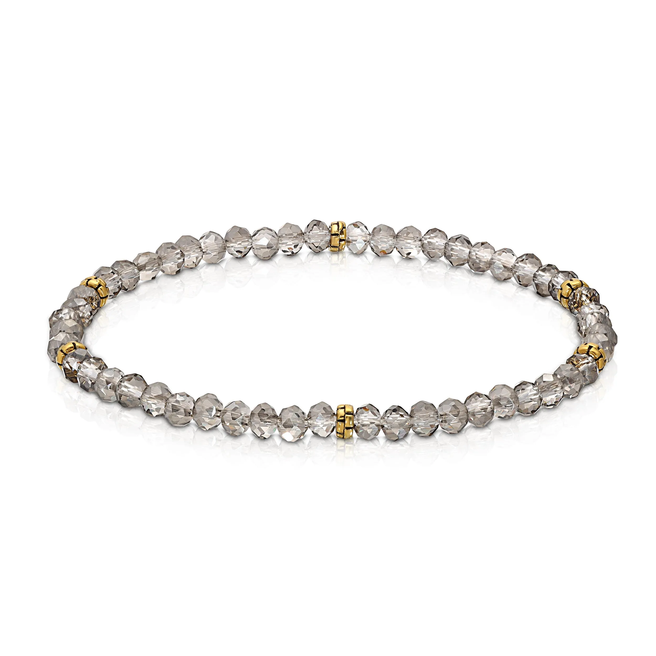 My FUN Colors Mini Crystal Bracelet Black Diamond / Gold Accent