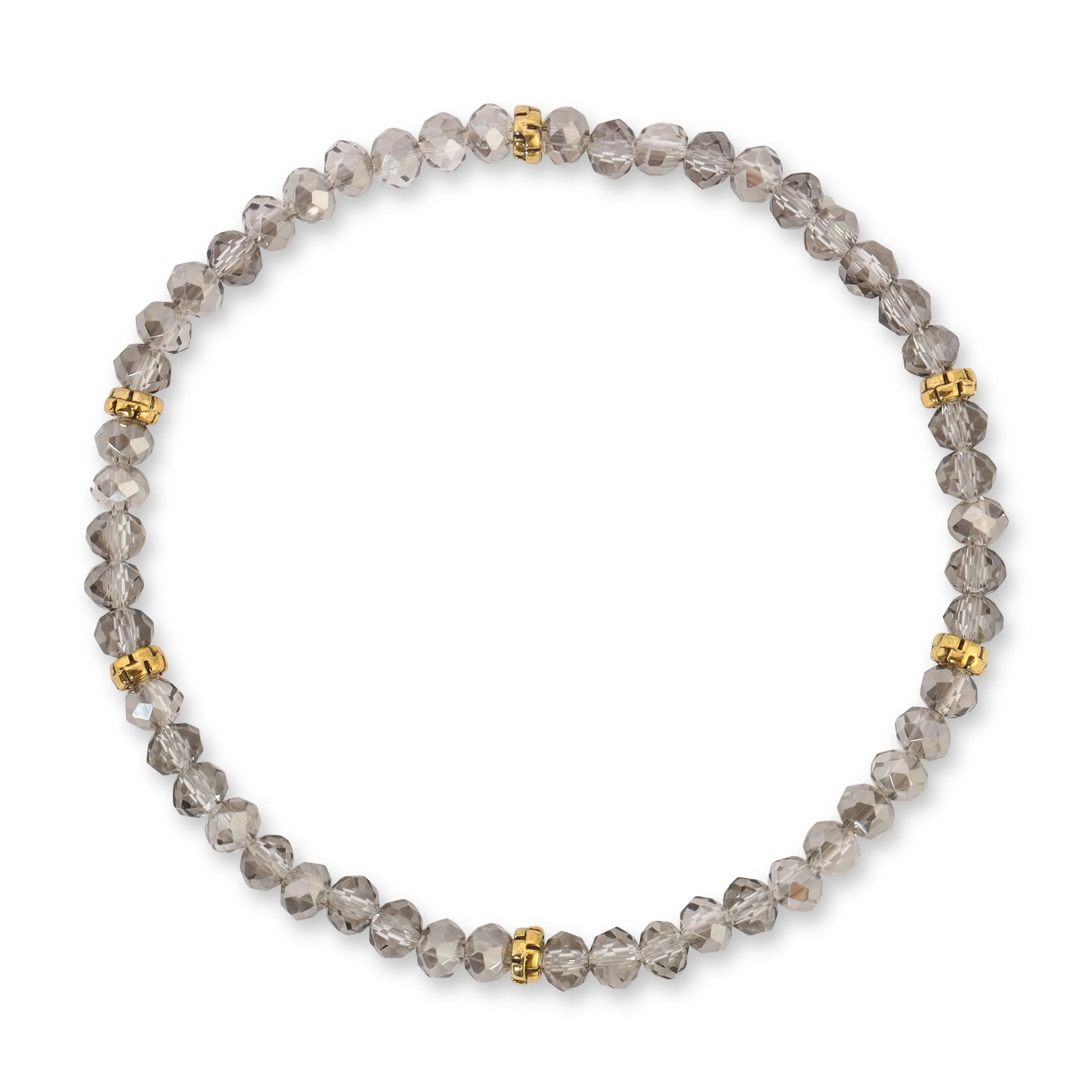 My FUN Colors Mini Crystal Bracelet Black Diamond / Gold Accent