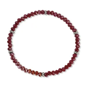 My FUN Colors Mini Crystal Bracelet Cranberry AB Crystal / Silver Accent