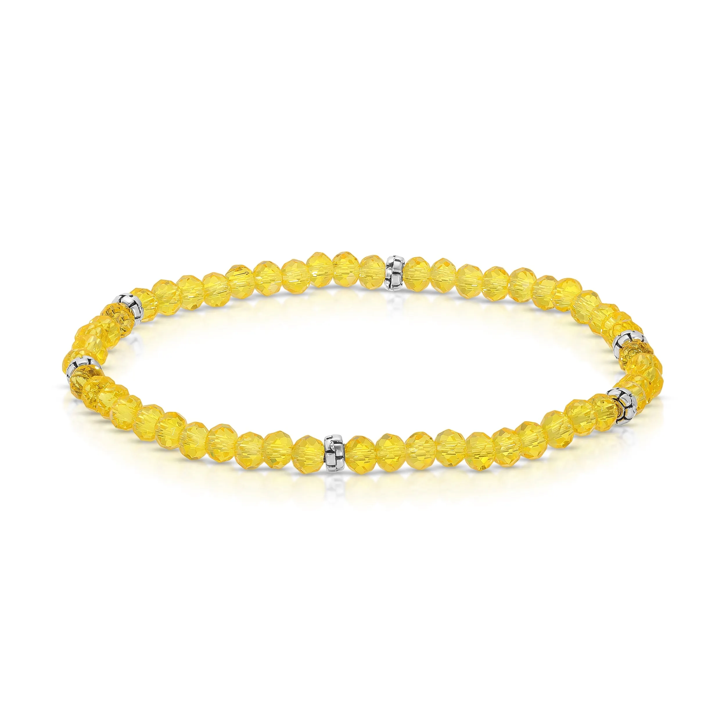 My FUN Colors Mini Crystal Bracelet Dandelion / Silver Accent