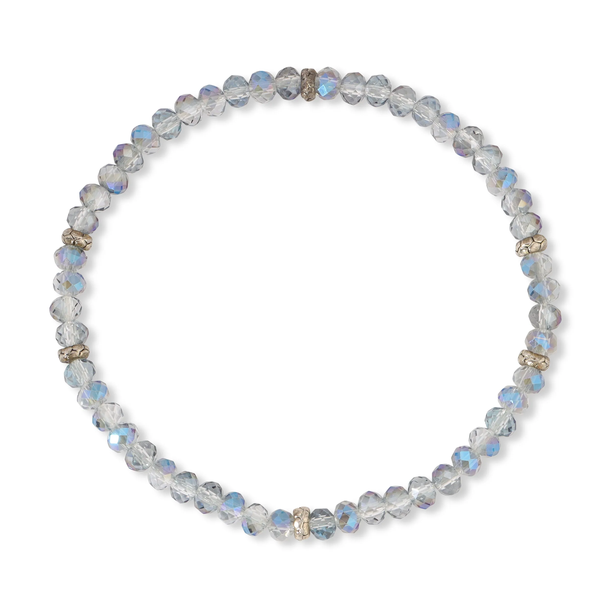 My FUN Colors Mini Crystal Bracelet Ice Blue / Silver Accent
